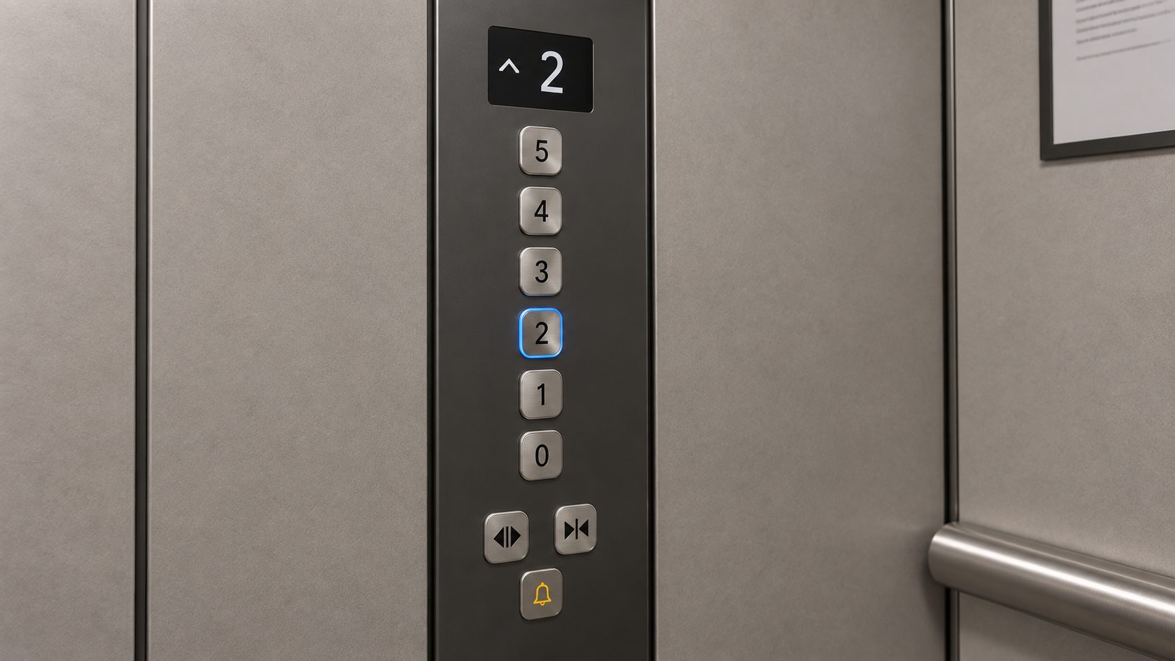 Modernization image showing a renewed cabin control panel